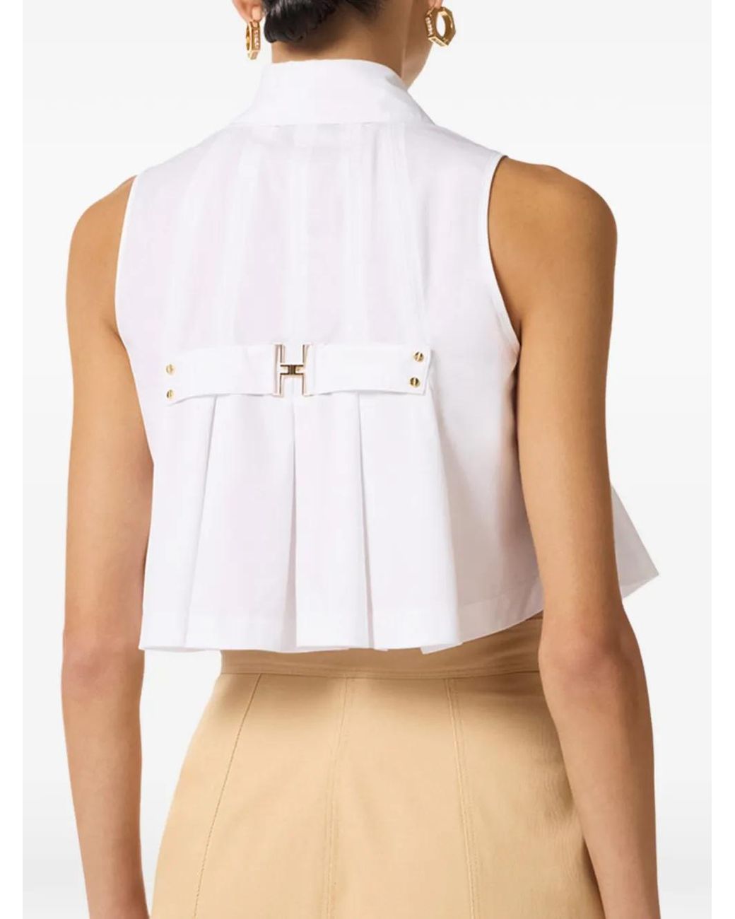 Elisabetta Franchi White Cotton Shirt