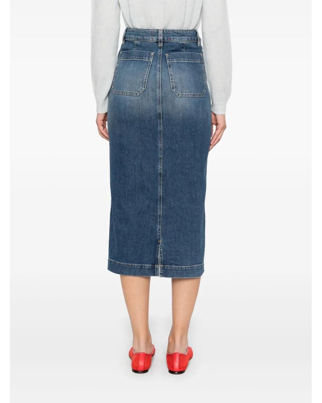 Seafarer Blue Anne Midi Skirt