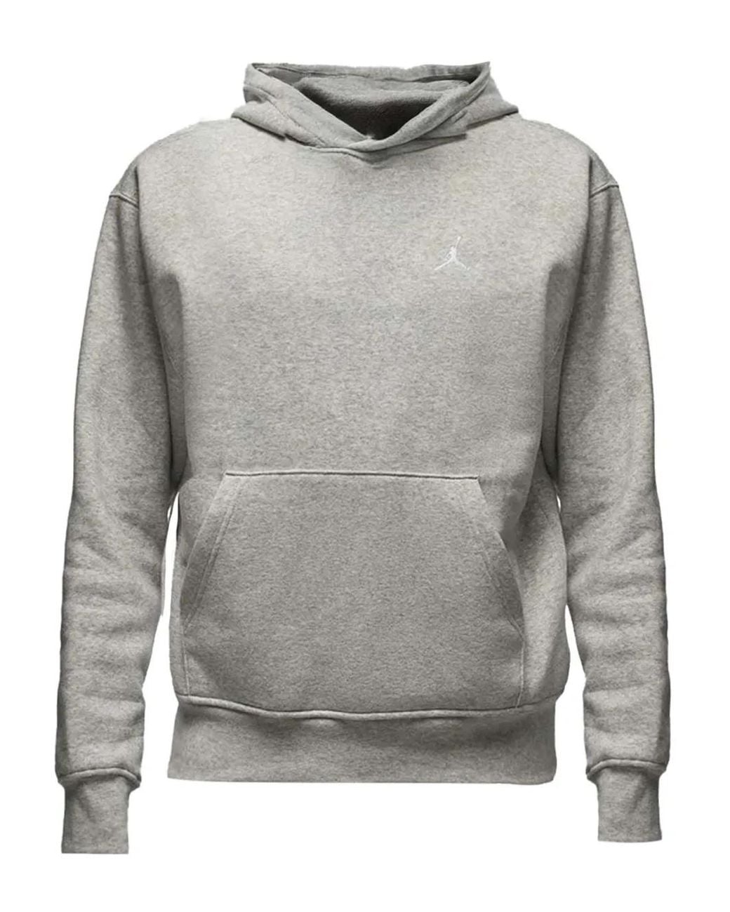 Nike Gray Logo-Embroidered Hoodie for men