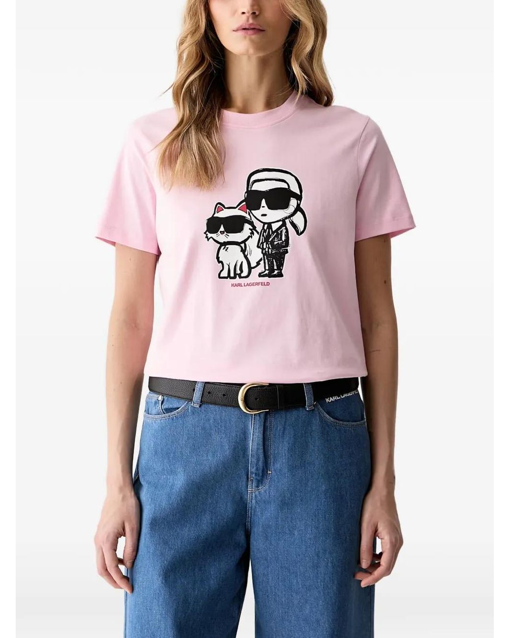 Karl Lagerfeld Blue T-Shirt À Imprimé Ikonik