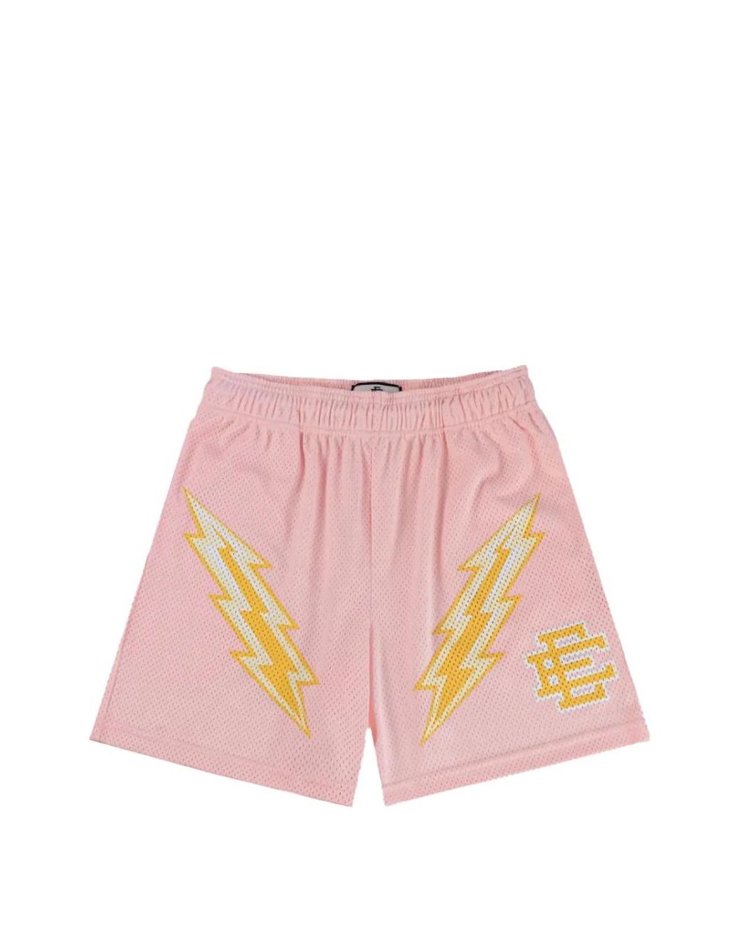 Eric Emanuel Pink Lightning-Bolt Mesh Shorts for men