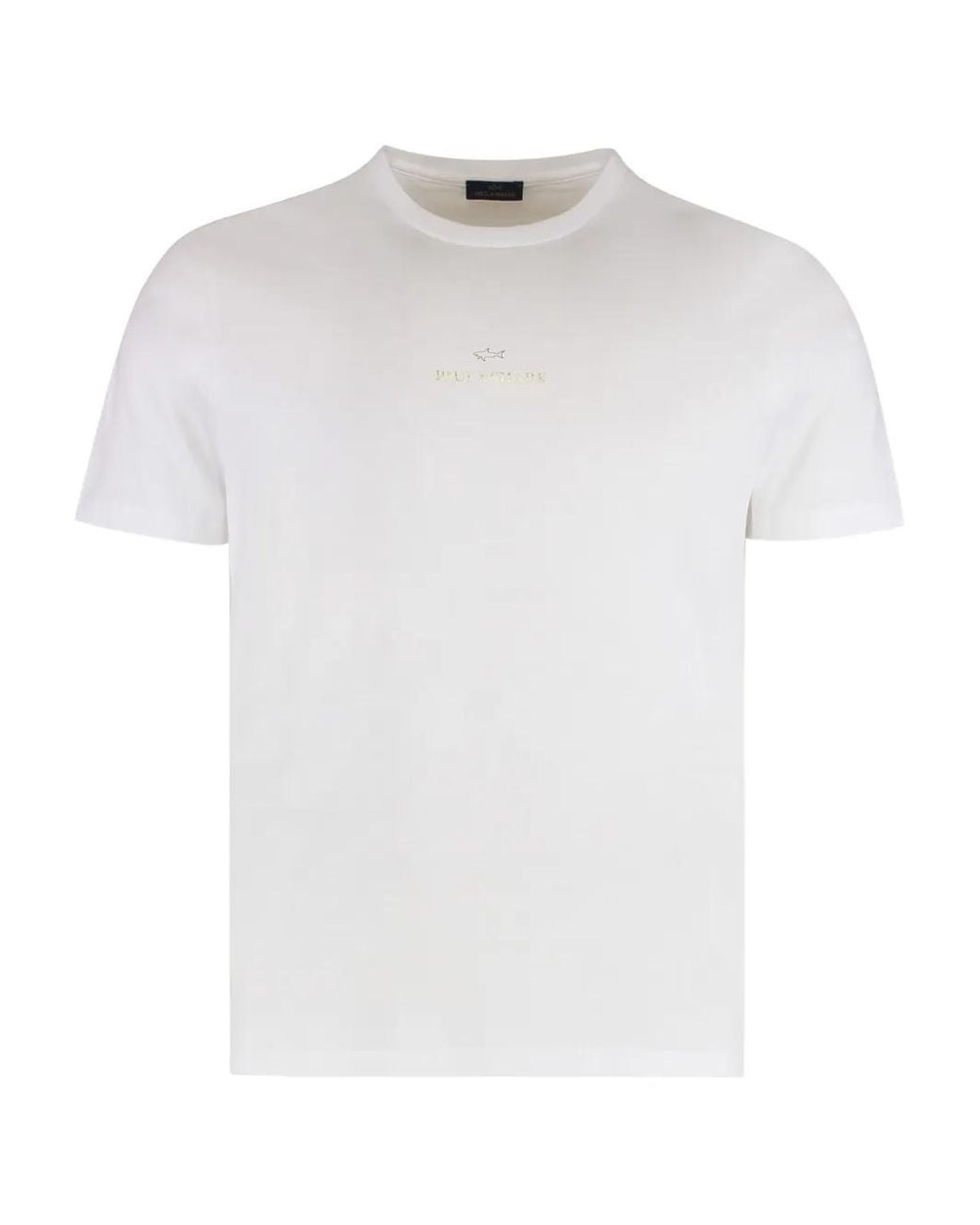 Paul & Shark White Logo Cotton T-Shirt for men