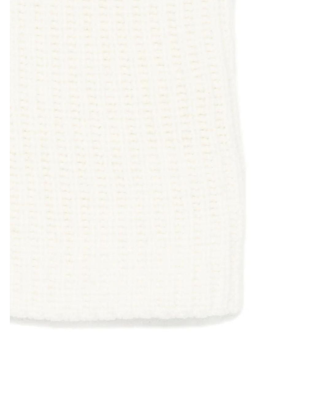 Ma'ry'ya Natural Ribbed-Knit Scarf
