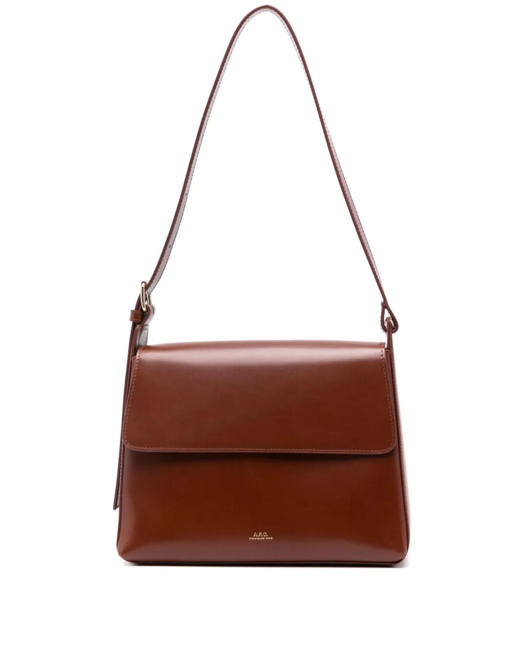 A.P.C. Brown Virginie Flap Bag