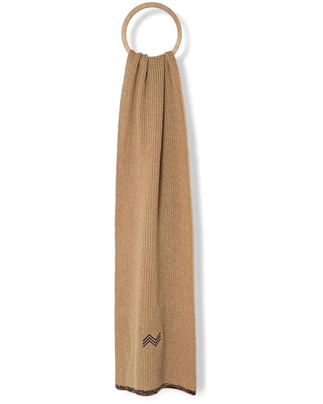 Missoni Natural Logo-Embroidered Scarf