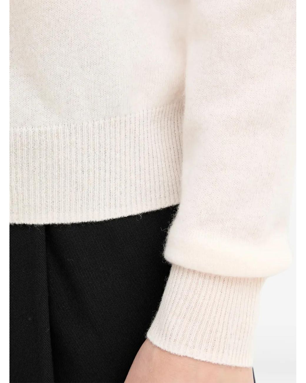 Fracomina White Round-Neck Sweater