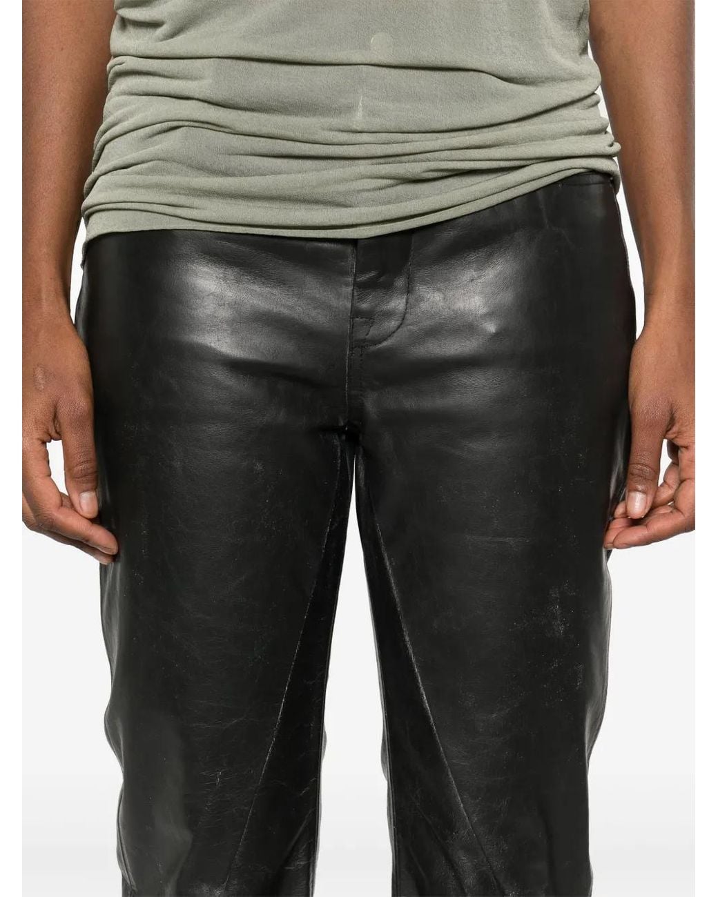 Rick Owens Gray Detroit Cut Trousers