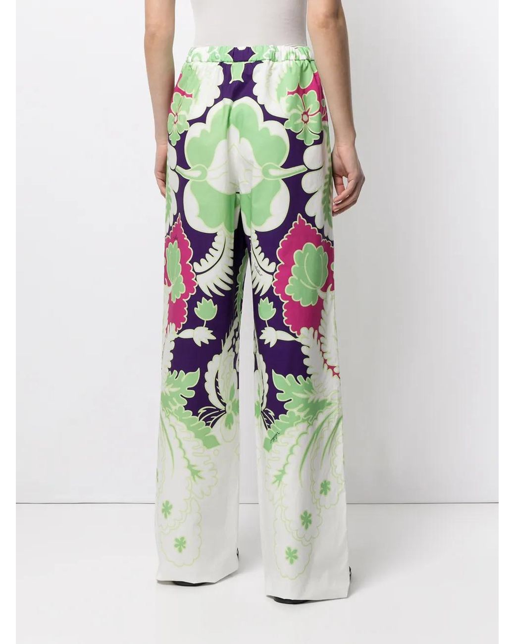 Valentino Garavani Multicolor Printed Wide-leg Trousers