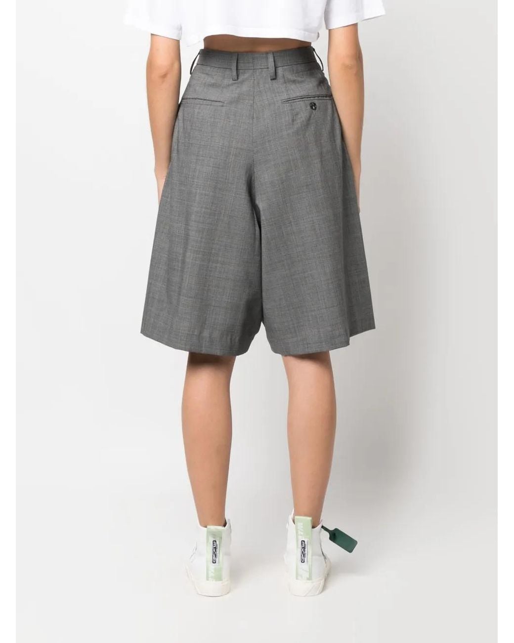 R13 Gray Tailored Knee-Length Shorts