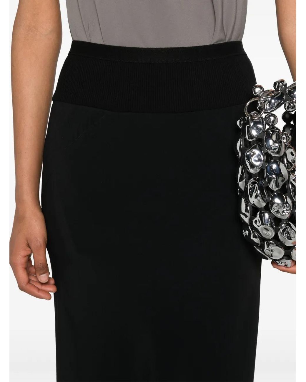 Rick Owens Black Lido Bias Skirt