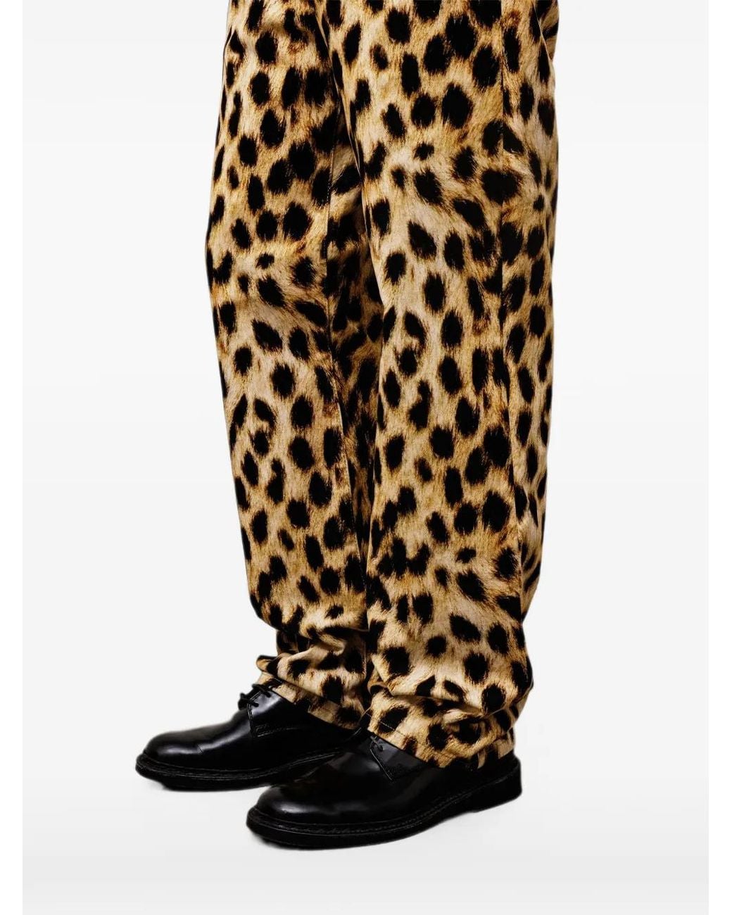 Stussy White Leopard-Print Jeans