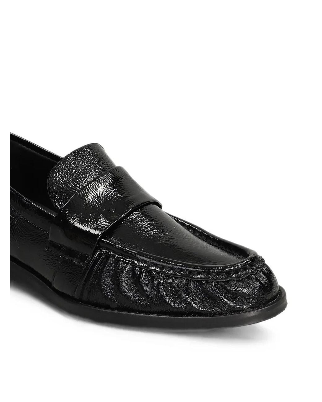 Pedro Miralles Black Gines Crinkled-Effect Loafers