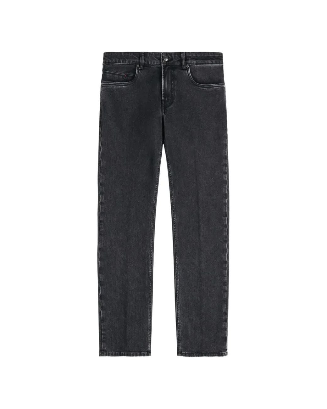 Fay Black Logo-Patch Five-Pocket Jeans for men