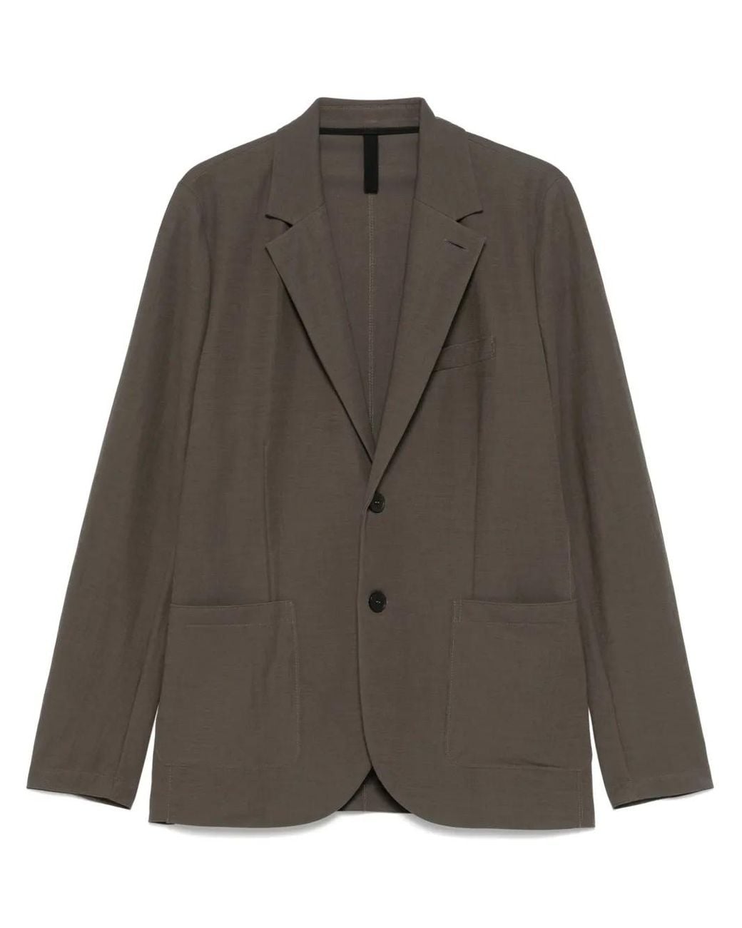 Harris Wharf London Brown Single-Breasted Blazer for men