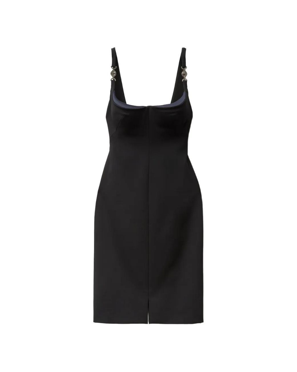 Versace Black Compact Viscose-Jersey Midi Dress