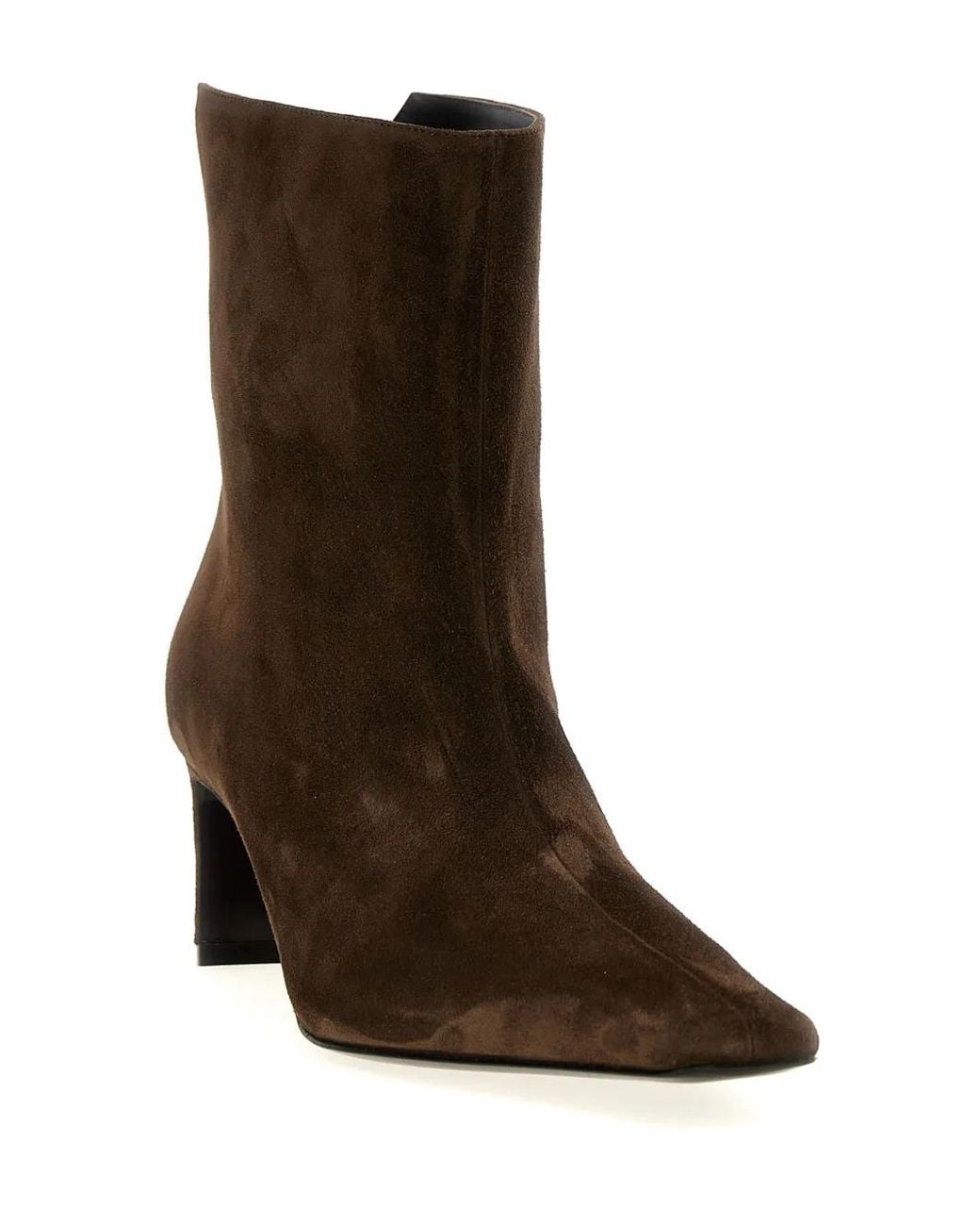 Khaite Brown Chic Ankle Boots For