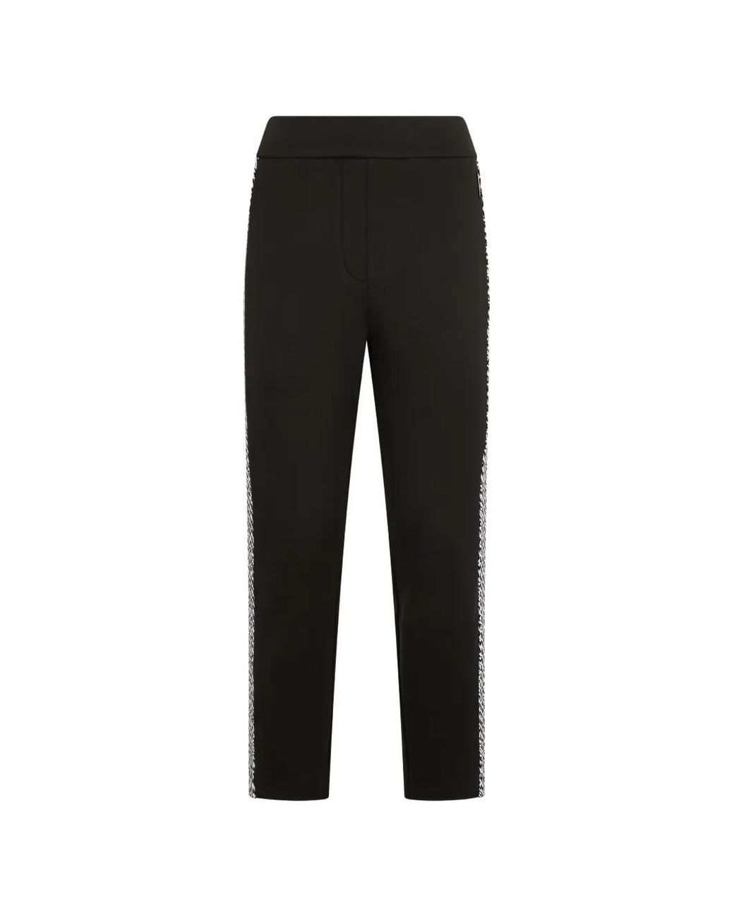 Moorer Black Side-Stripe Tailored Trousers
