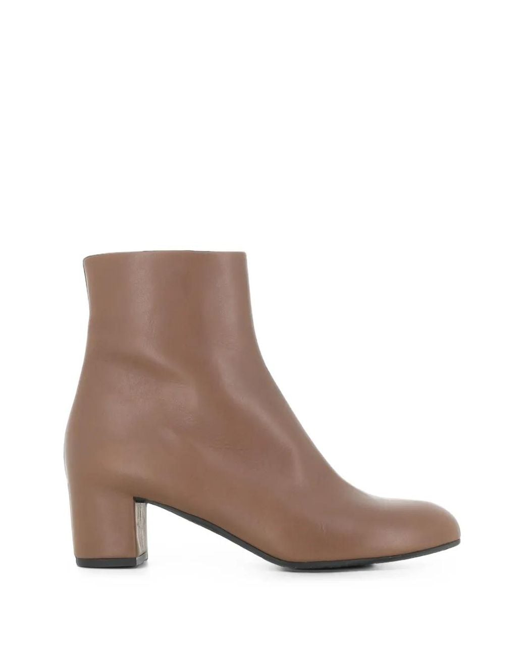Roberto Del Carlo Brown Side-Zip Leather Ankle Boots