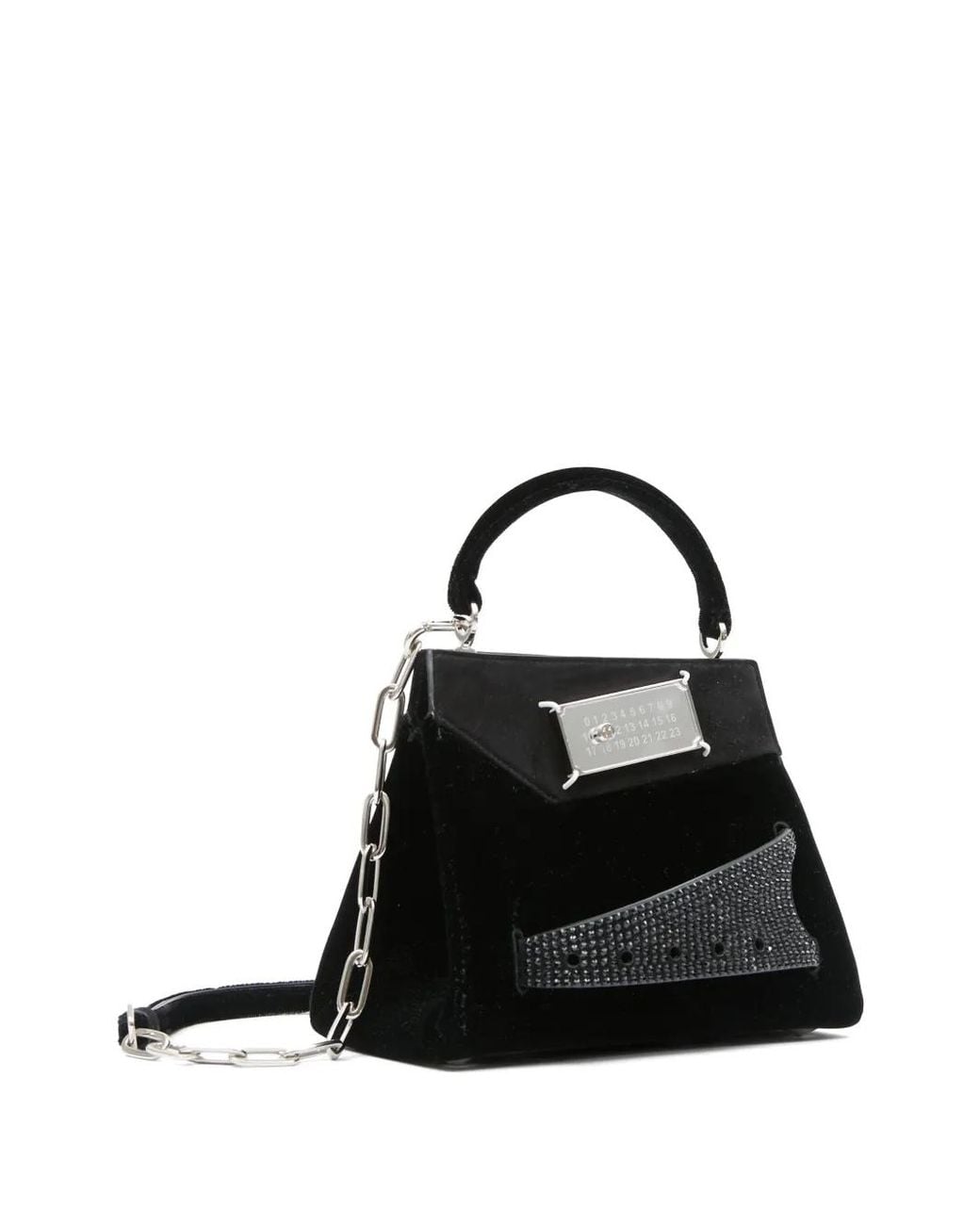 Maison Margiela Black Small Snatched Suede Tote Bag