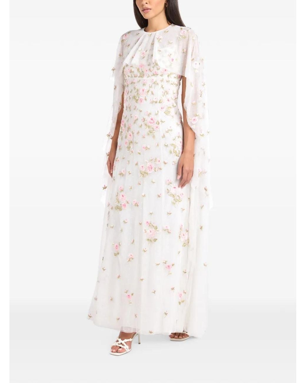 Needle & Thread Rose Bloom Avondjurk in het White