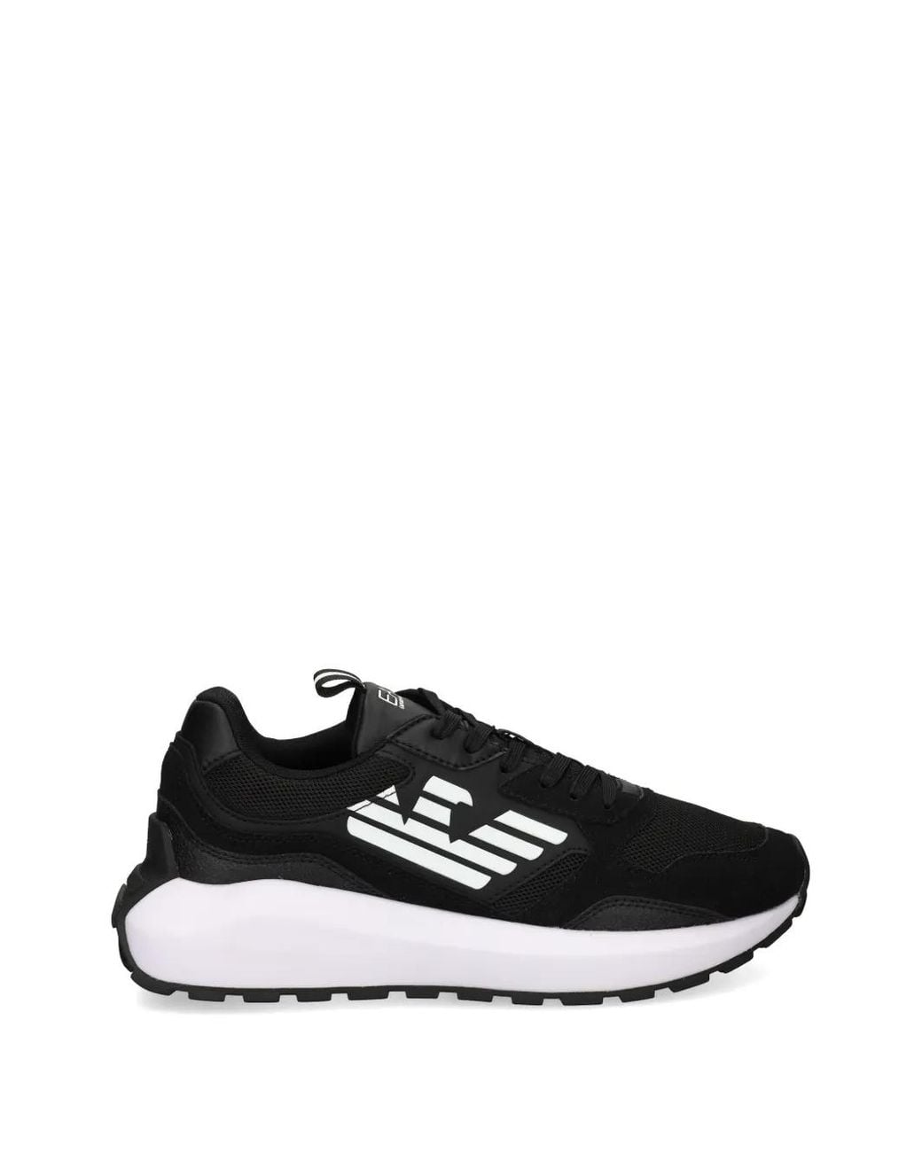 EA7 Black Logo Sneakers for men
