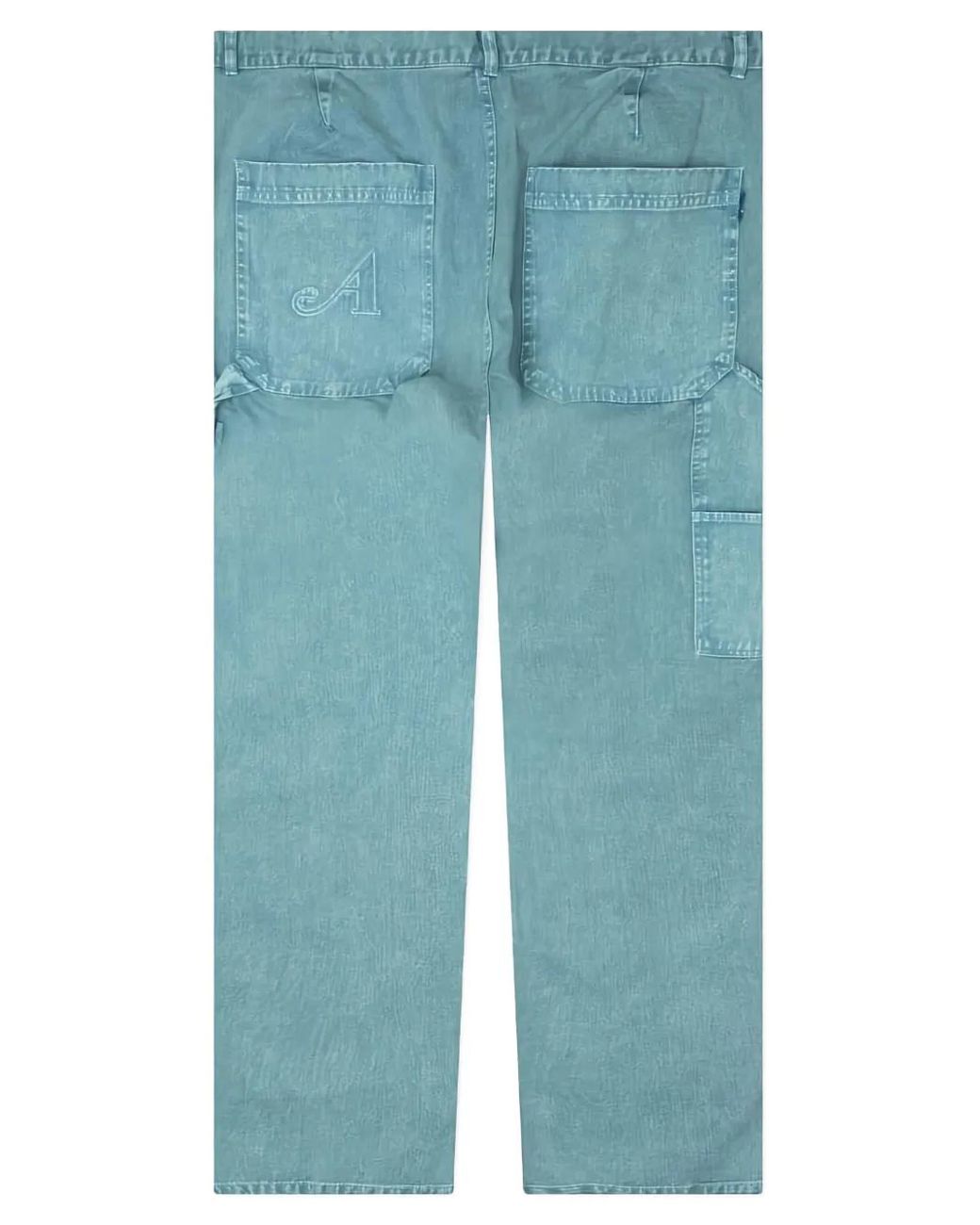 AWAKE NY Blue Embroidered-Pocket Trousers for men