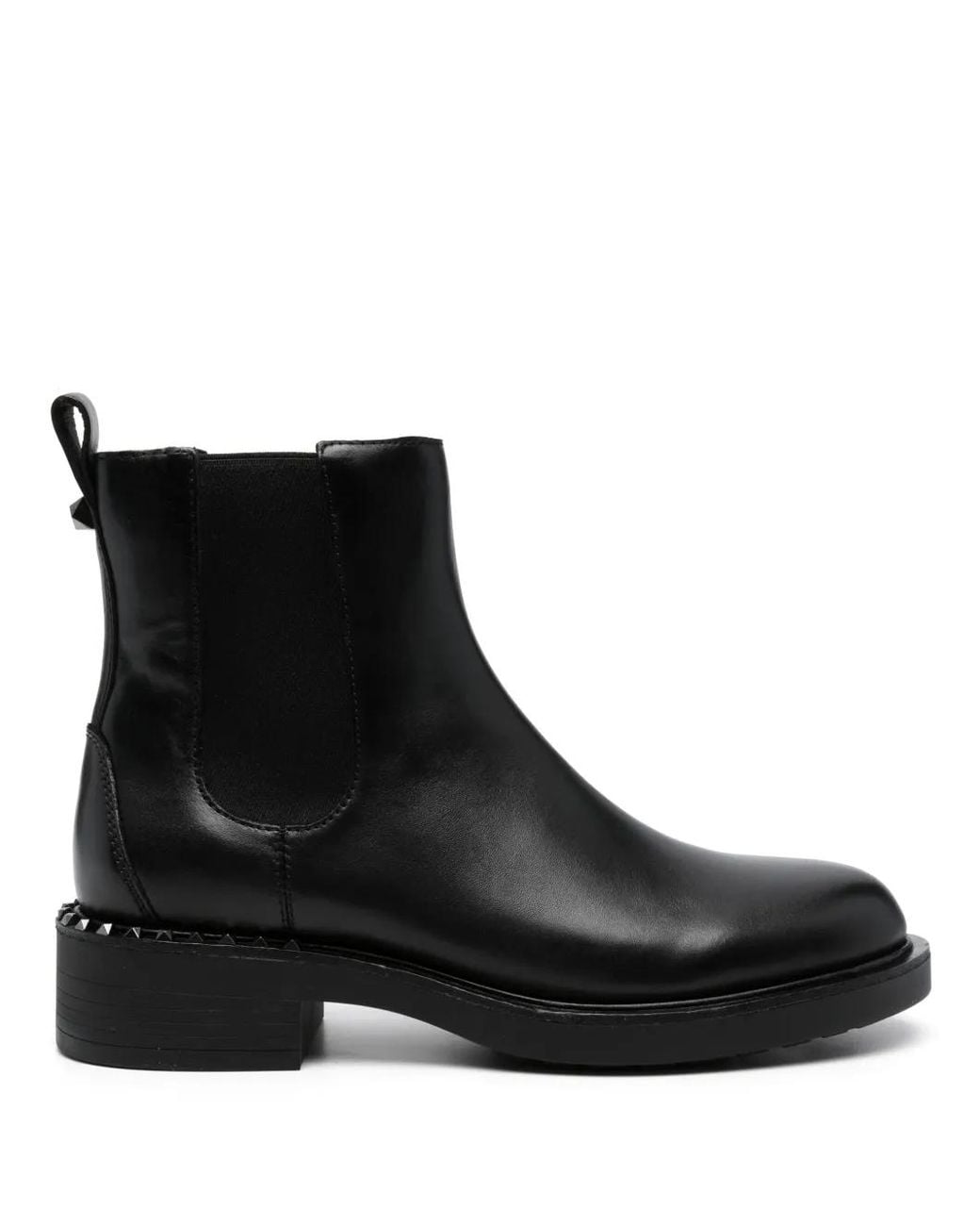 Ash Black 60Mm Rockstud-Detail Leather Boots