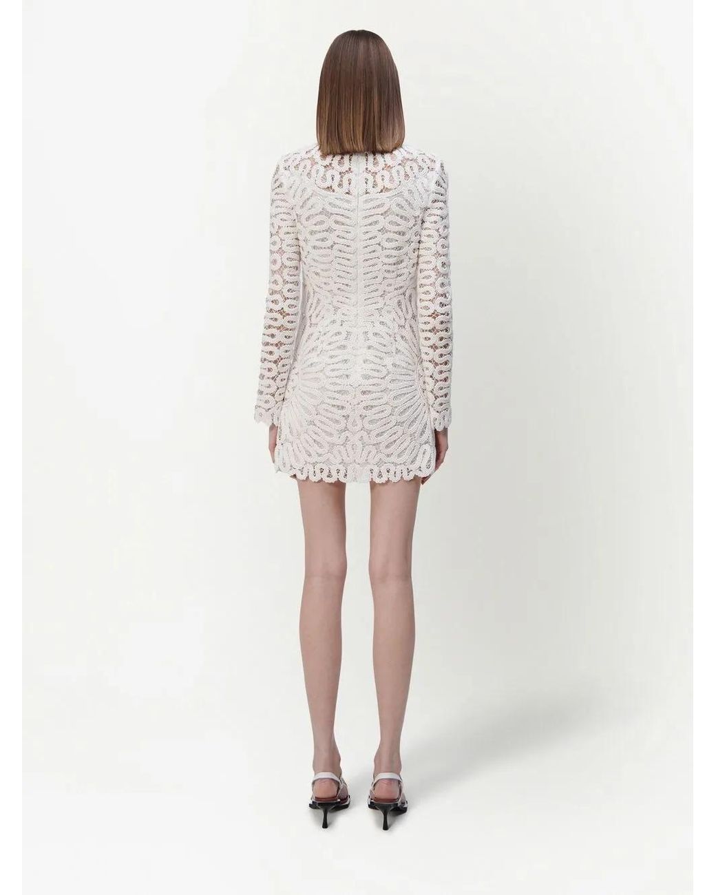 Jonathan Simkhai White Mccall Cage Crochet Mini Dress