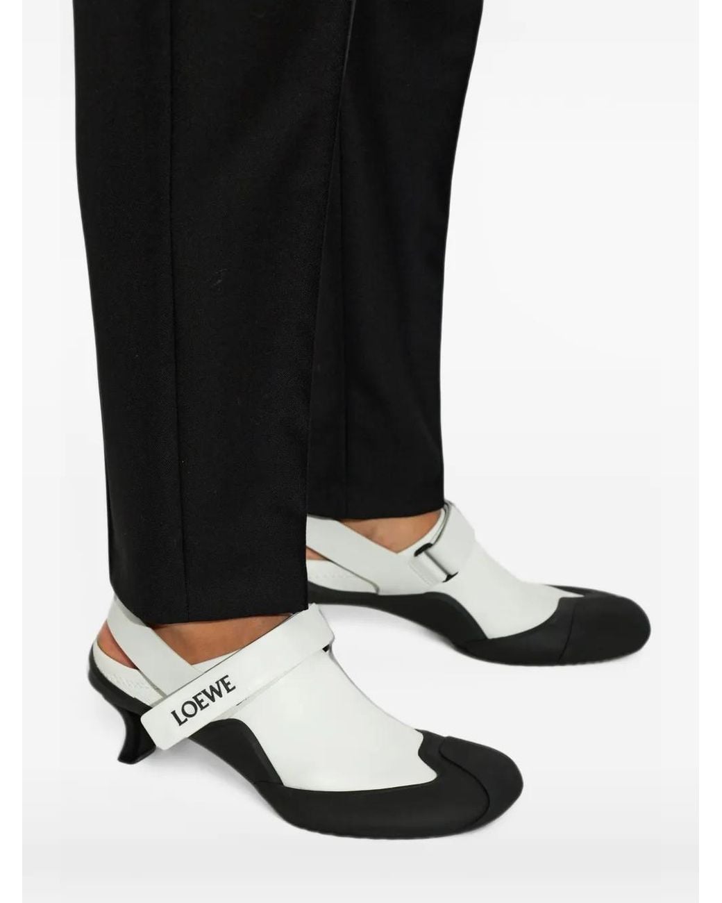 Loewe White Dive Slingback