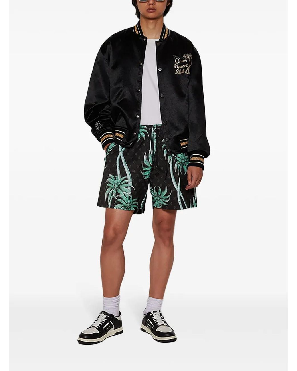 Amiri Black Logo-Embroidered Track Jacket for men