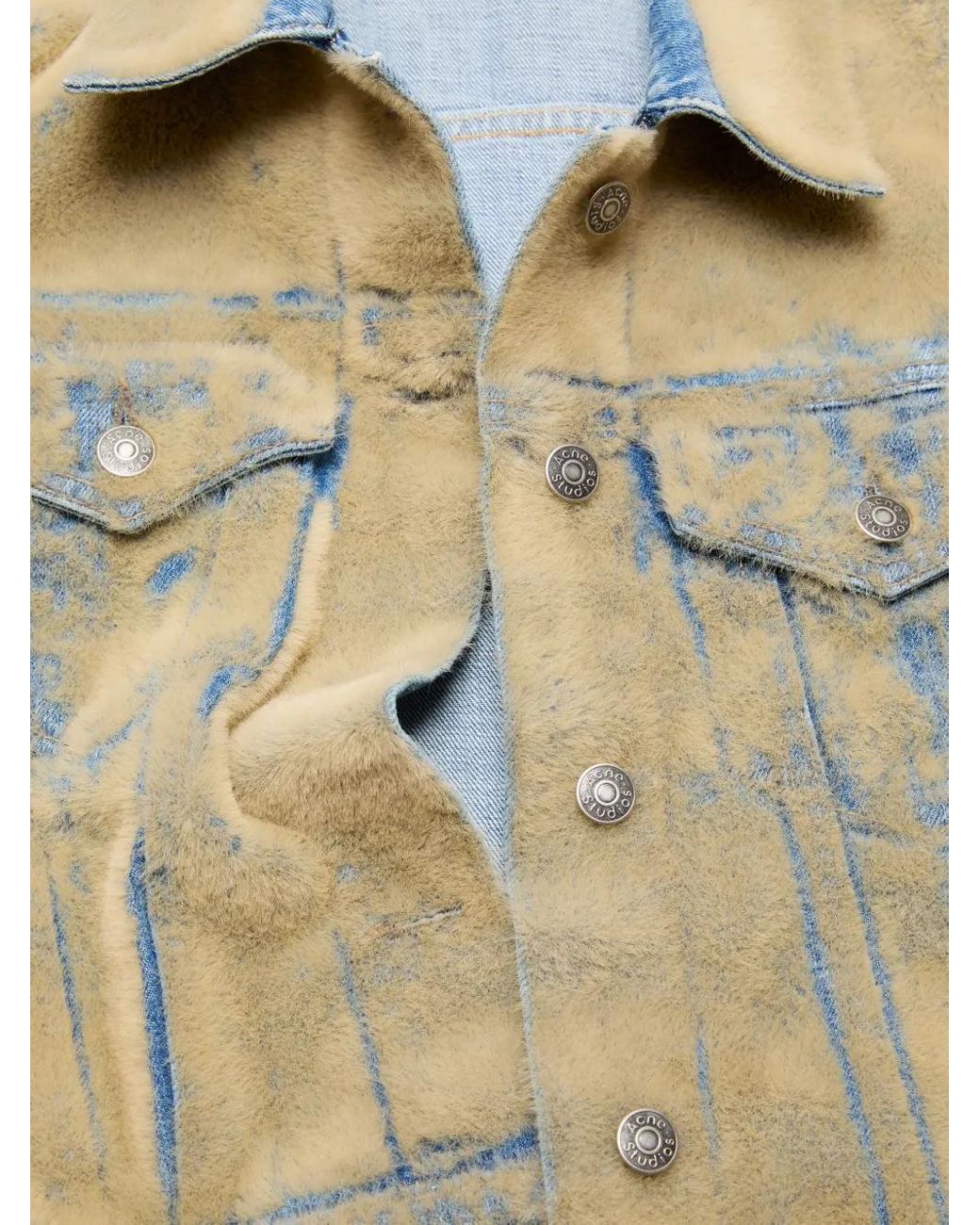 Acne Denim Jack Met Textuur in het Natural