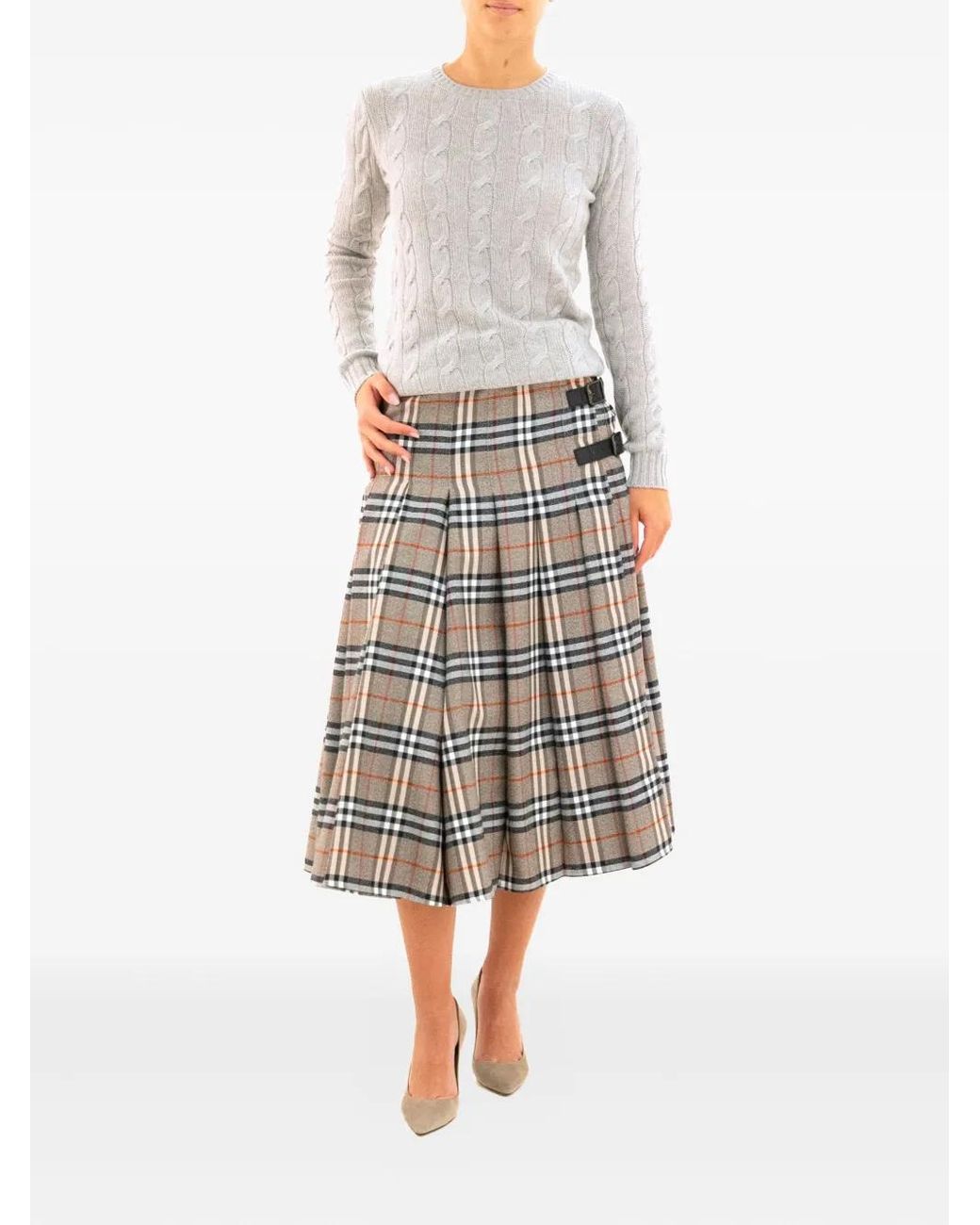 Ralph Lauren Gray Cable-Knit Long-Sleeves Sweater