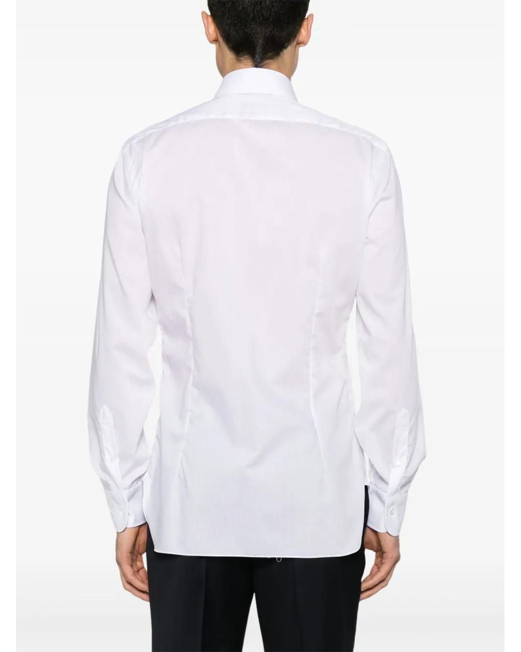 Camisa De Algodón Barba Napoli de hombre de color White
