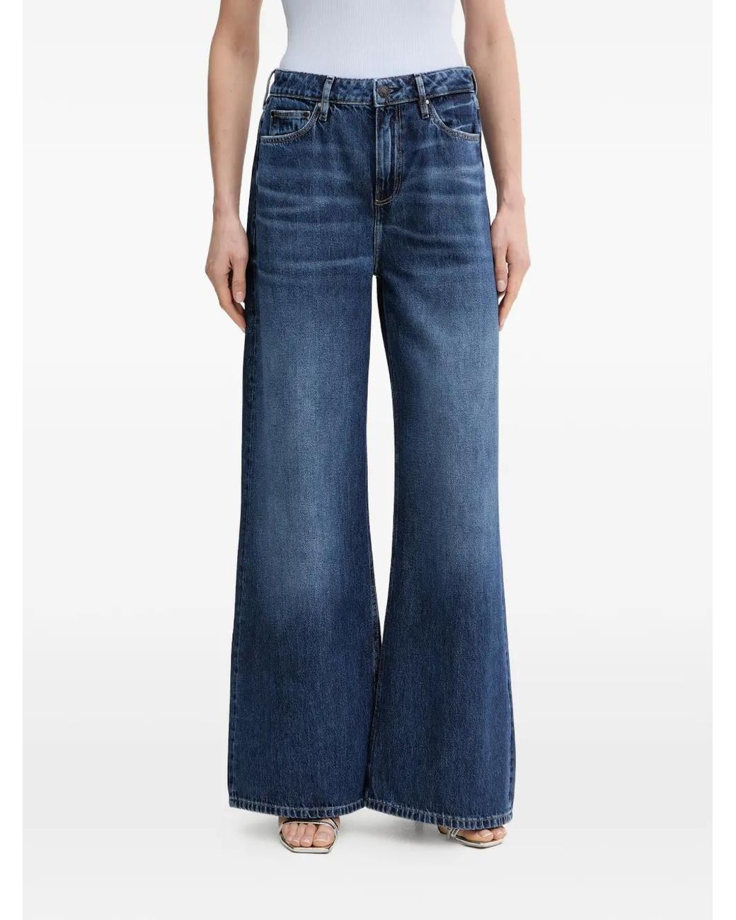 Guess Blue Bellagio Wide-Leg Jeans