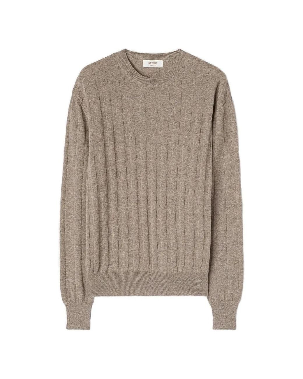 RETORI Natural Window Crew-Neck Sweater for men