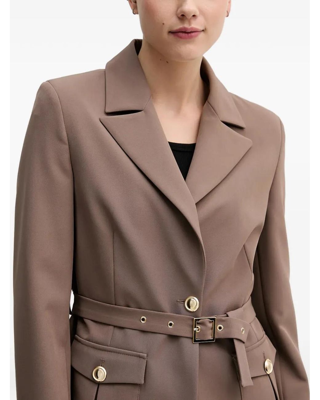 GAUDI Blazer Met Ceintuur in het Natural