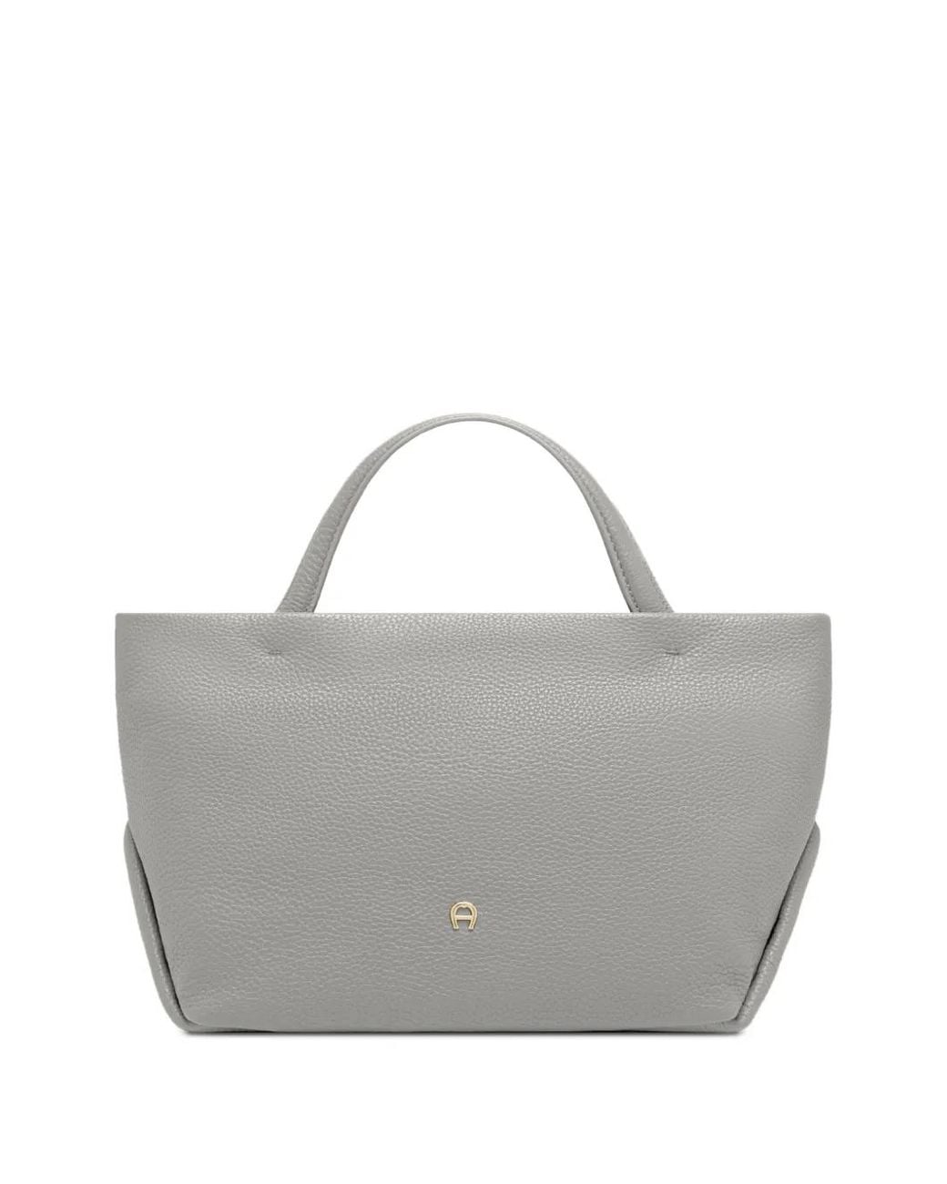Aigner Gray Petit Cabas Paola En Cuir Grainé