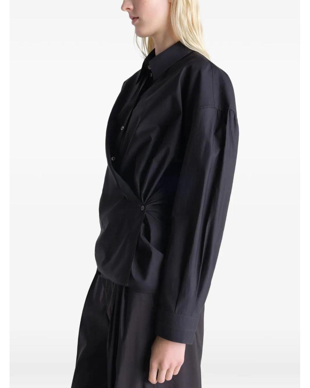 Lemaire Black Cotton Blend Shirt