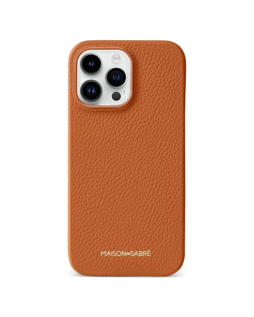 Maison De Sabre Orange Iphone 15 Pro Max Leather Phone Case