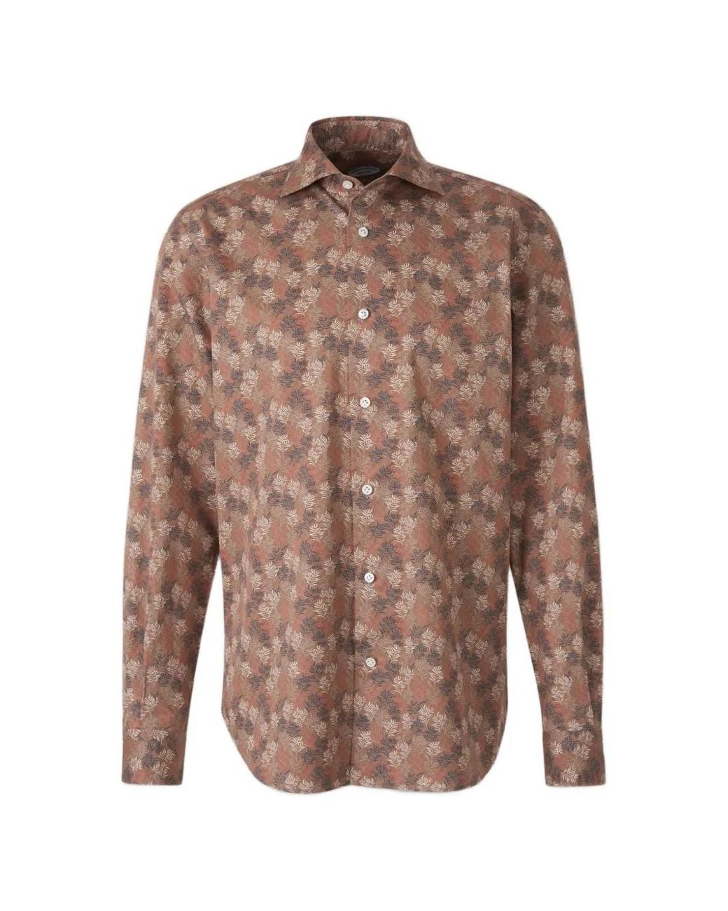 Vincenzo Di Ruggiero Brown Chemise À Imprimé Végétal for men