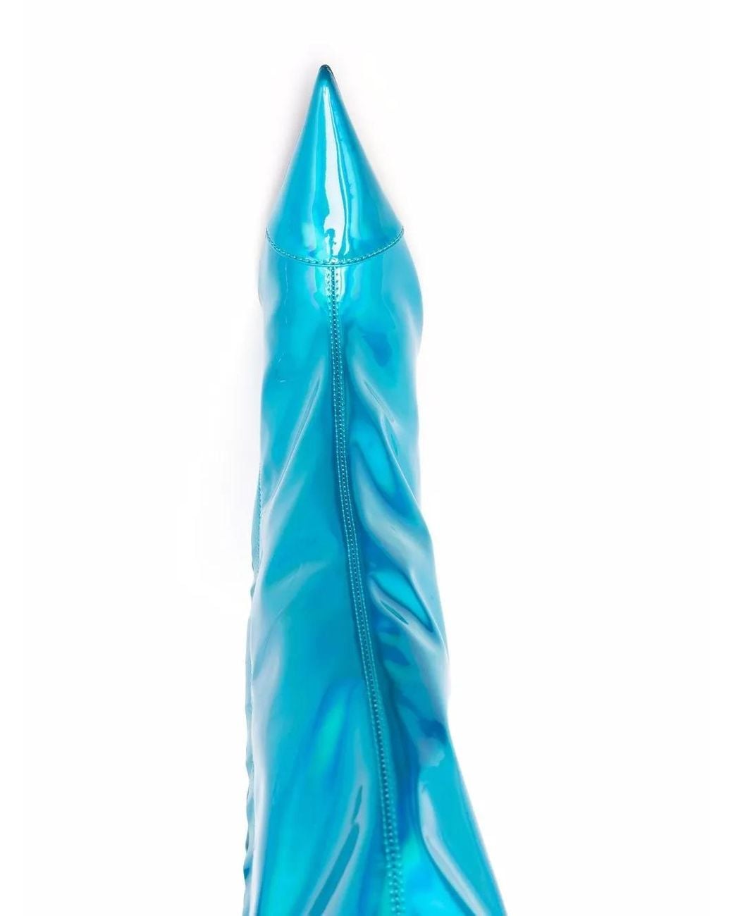 Alexandre Vauthier Blue Metallic Pointed-Toe Boots