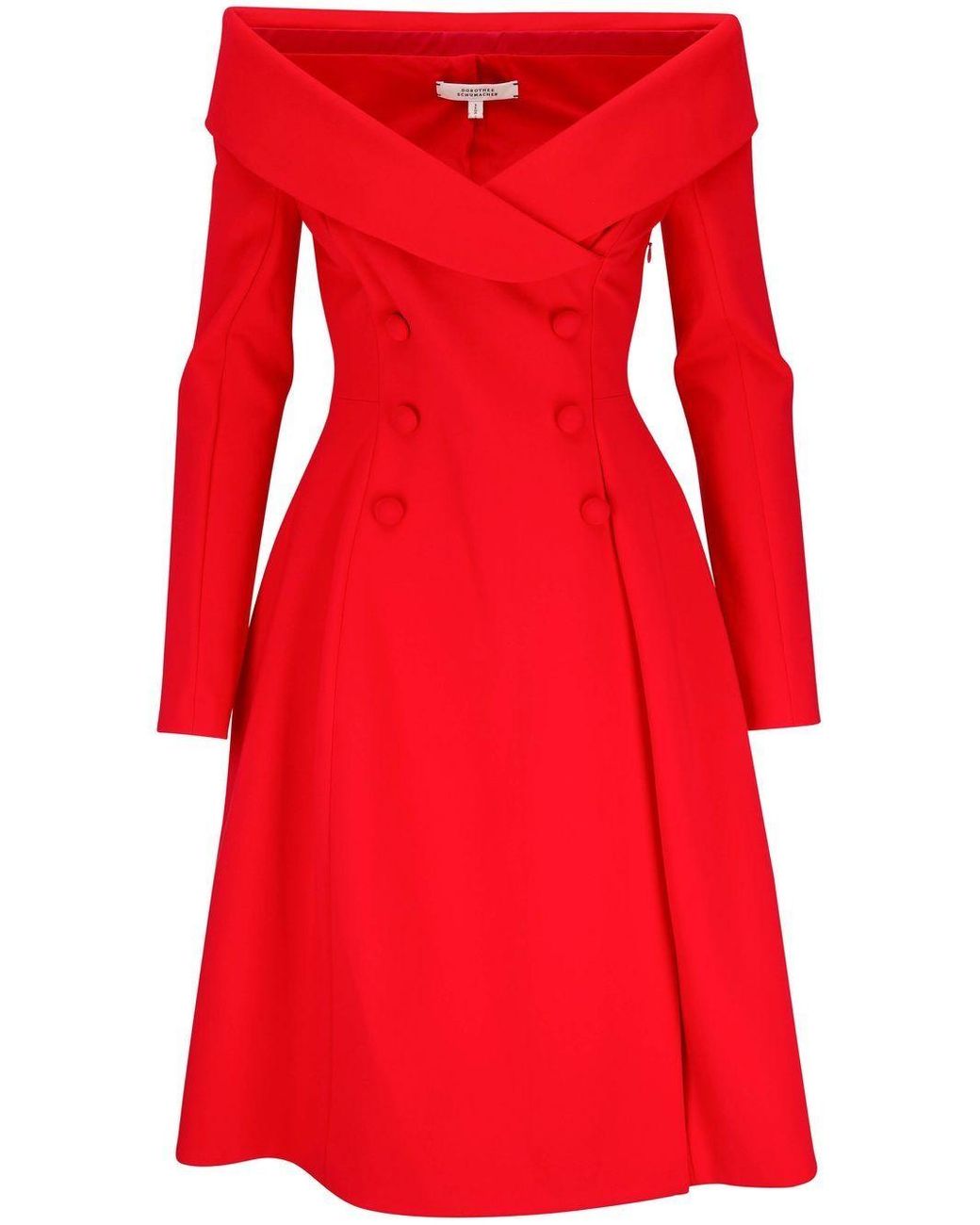 Dorothee Schumacher Open-shoulder Tuxedo Dress in Red | Lyst
