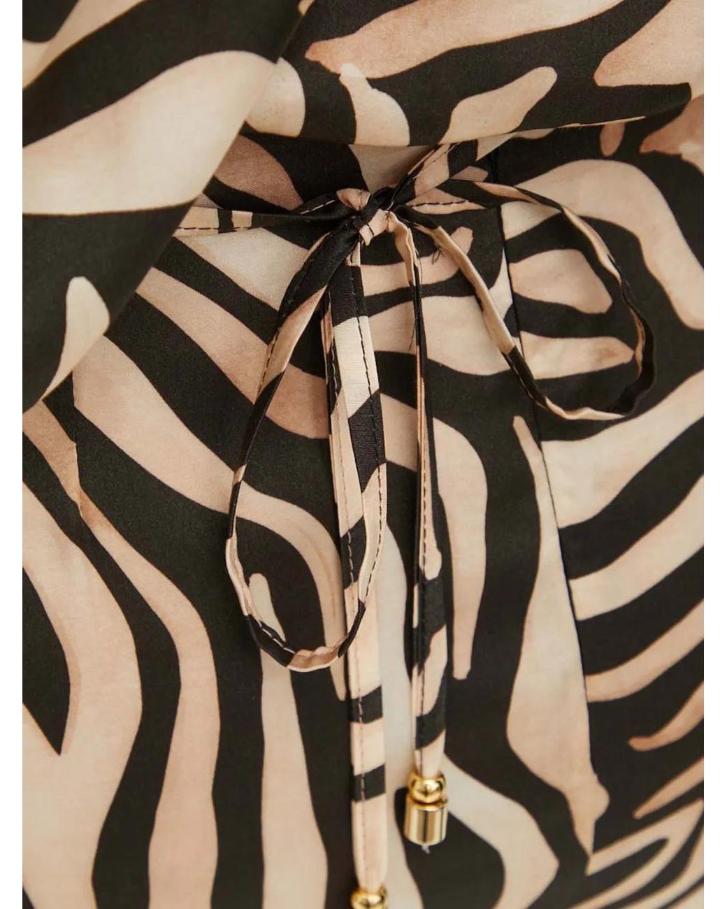 La Petite Francaise White Java Animal-Print Tie-Waist Midi Skirt