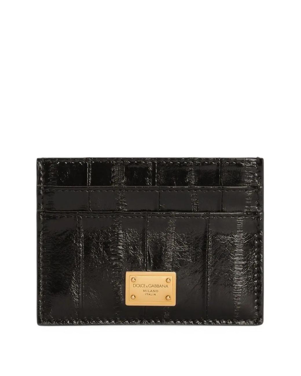 Dolce & Gabbana Black Eel Card Holder