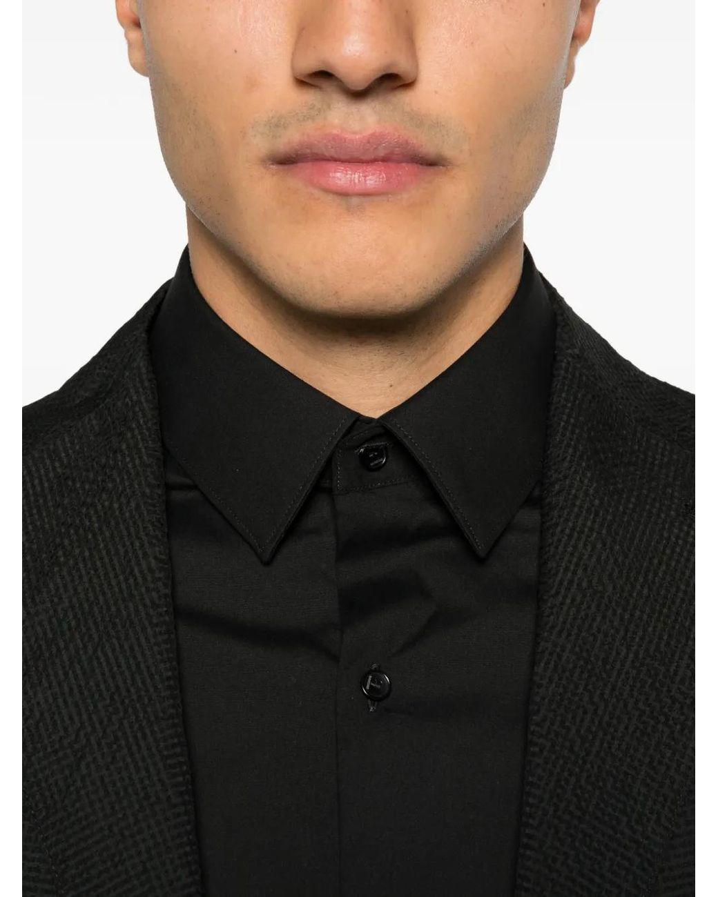 Sandro Black Plain Shirt for men
