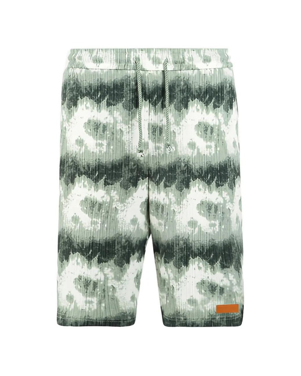 Maison hideout Green Cloud Pattern Drawstring Shorts for men