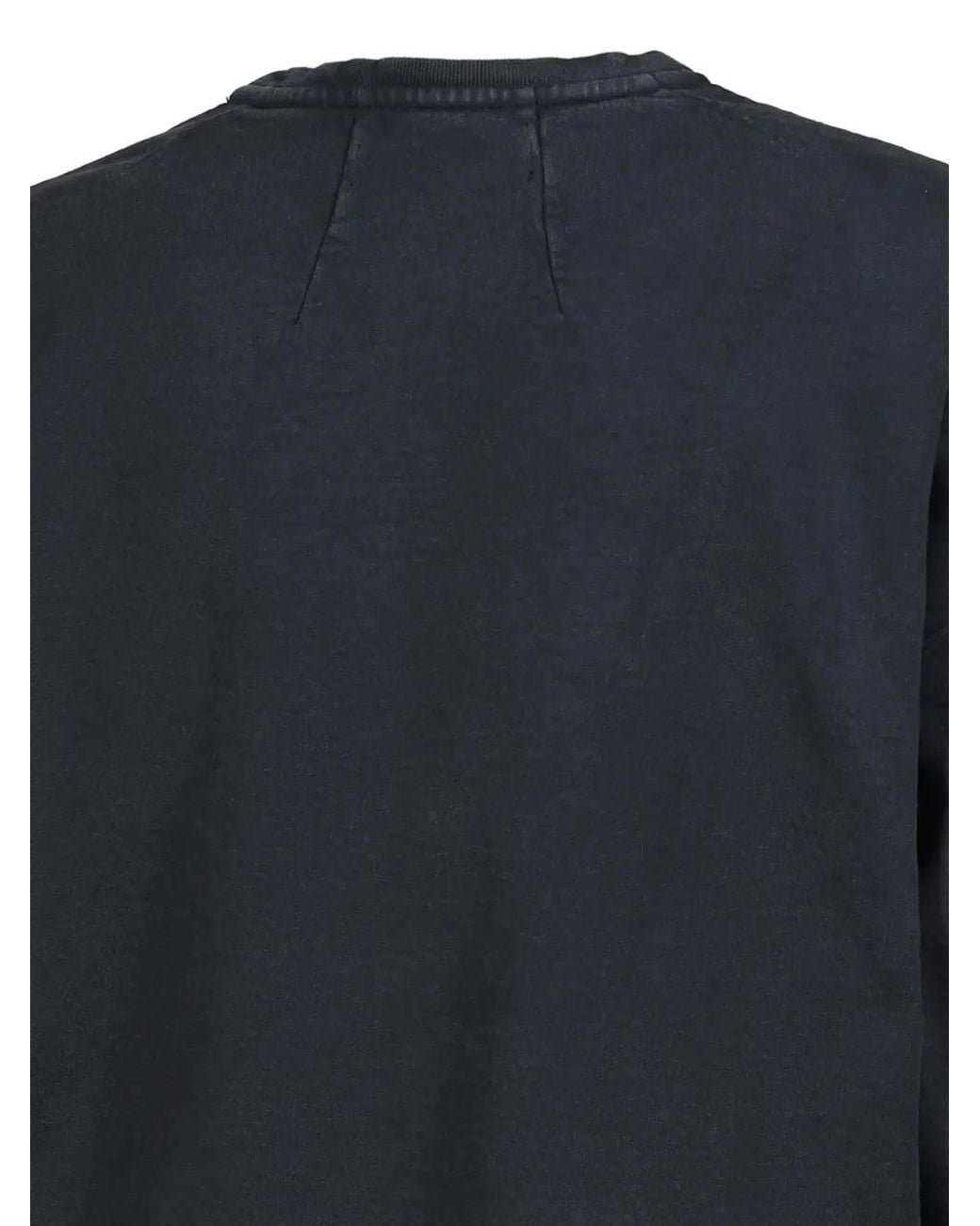 JUN/NAKAYAMA Blue Logo-Patch Raw-Edge Sweater for men