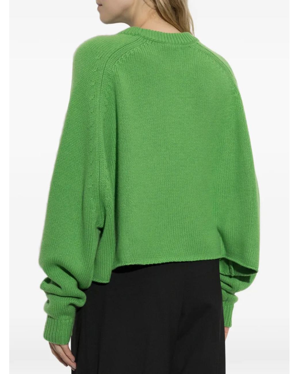 Lisa Yang Green Karine Long-Sleeve Sweater