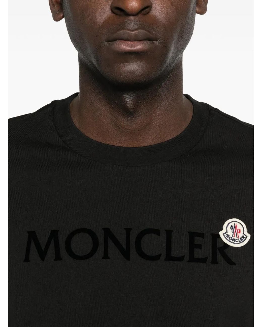 Moncler Black T-Shirt for men