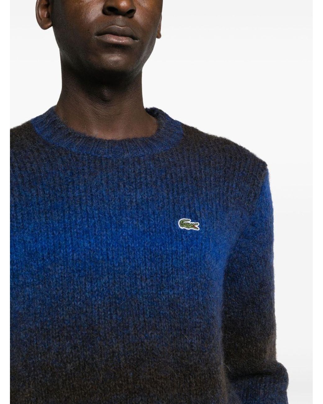Lacoste Ombré Effect Alpaca Sweater in Blue for Men | Lyst